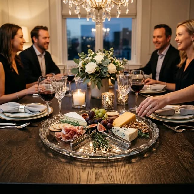 Petisqueira Porcelana com Pote Retangular 4 Peças Tramontina Teca