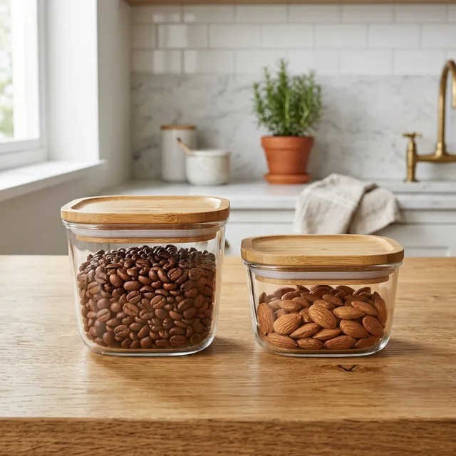 Jogo de Potes Hermético Electrolux Bambu 2 Peças