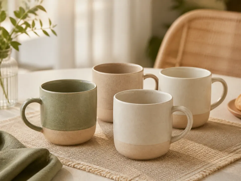 Conjunto de Canecas de Cerâmica